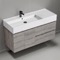 Modern Bathroom Vanity, Wall Mounted, 48